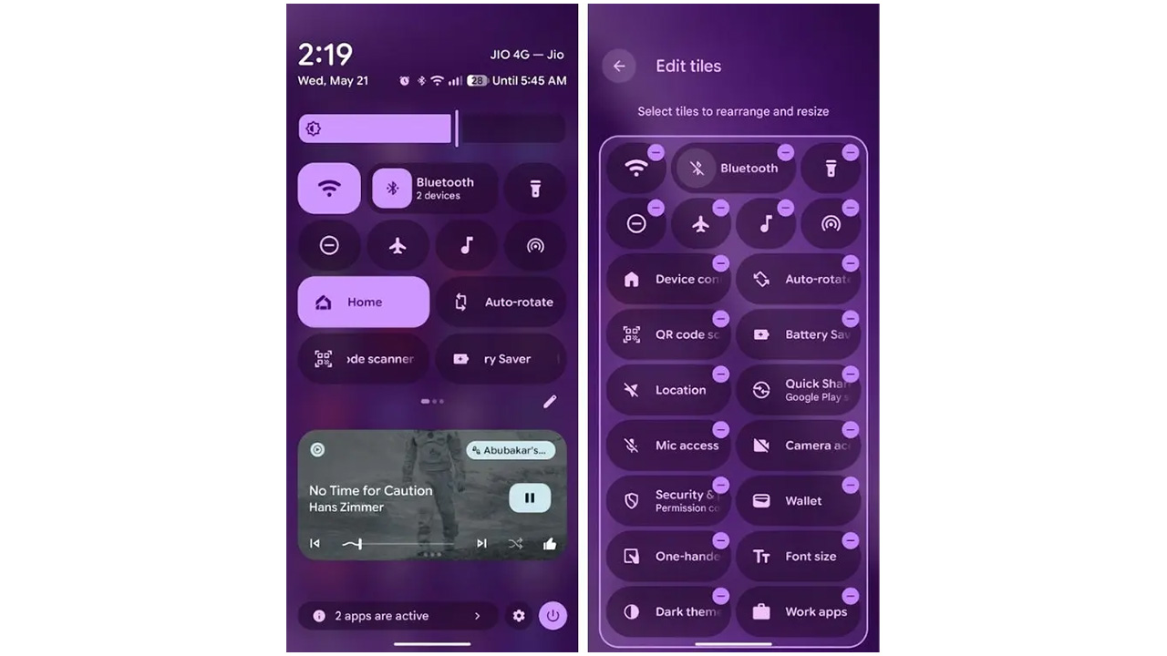 Android 16 tasarımı