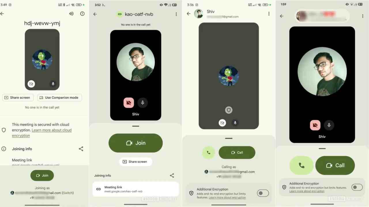 Google meet yeni tasarım
