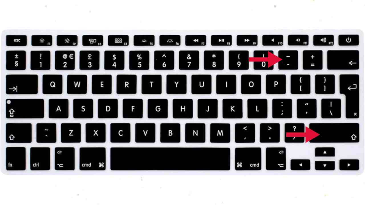 macbook klavye alt tire işareti