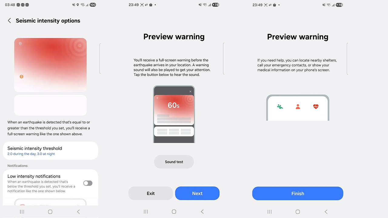 Samsung deprem uyarı sistemi