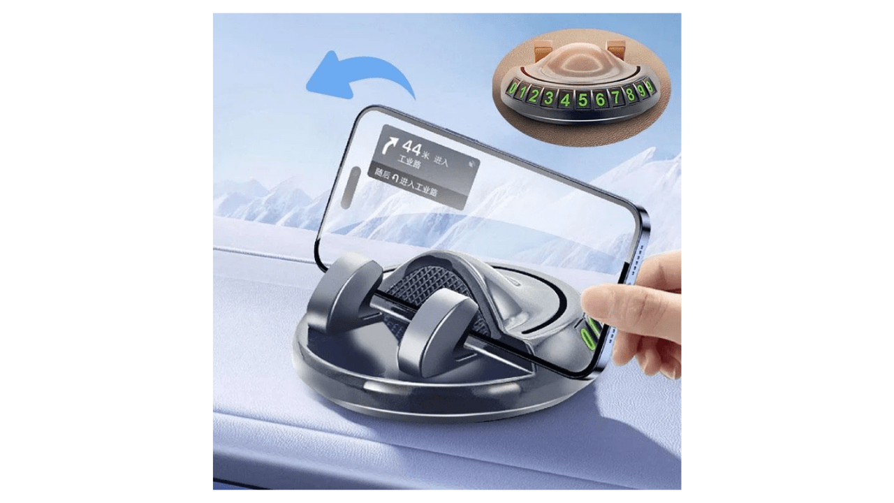 360° Dönebilen 2'si 1 Arada Numaratör ve Telefon Tutucu