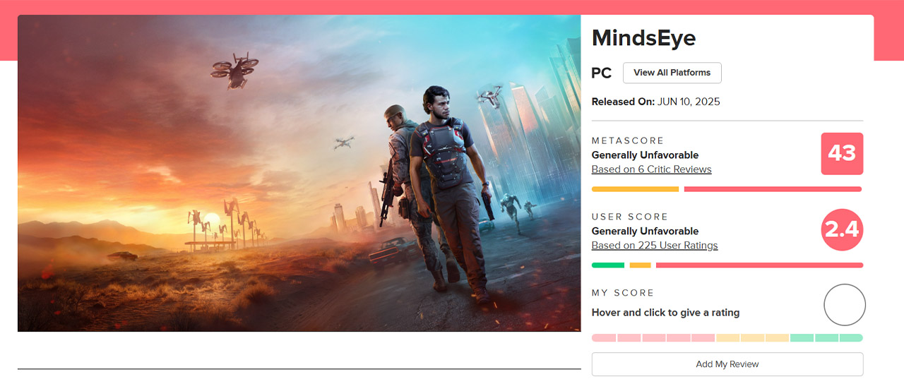 mindseye metacritic