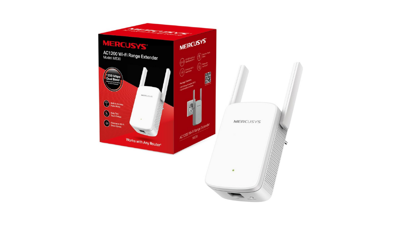 Mercusys ME30, AC1200 Mbps&nbsp;Menzil Genişletici&nbsp;