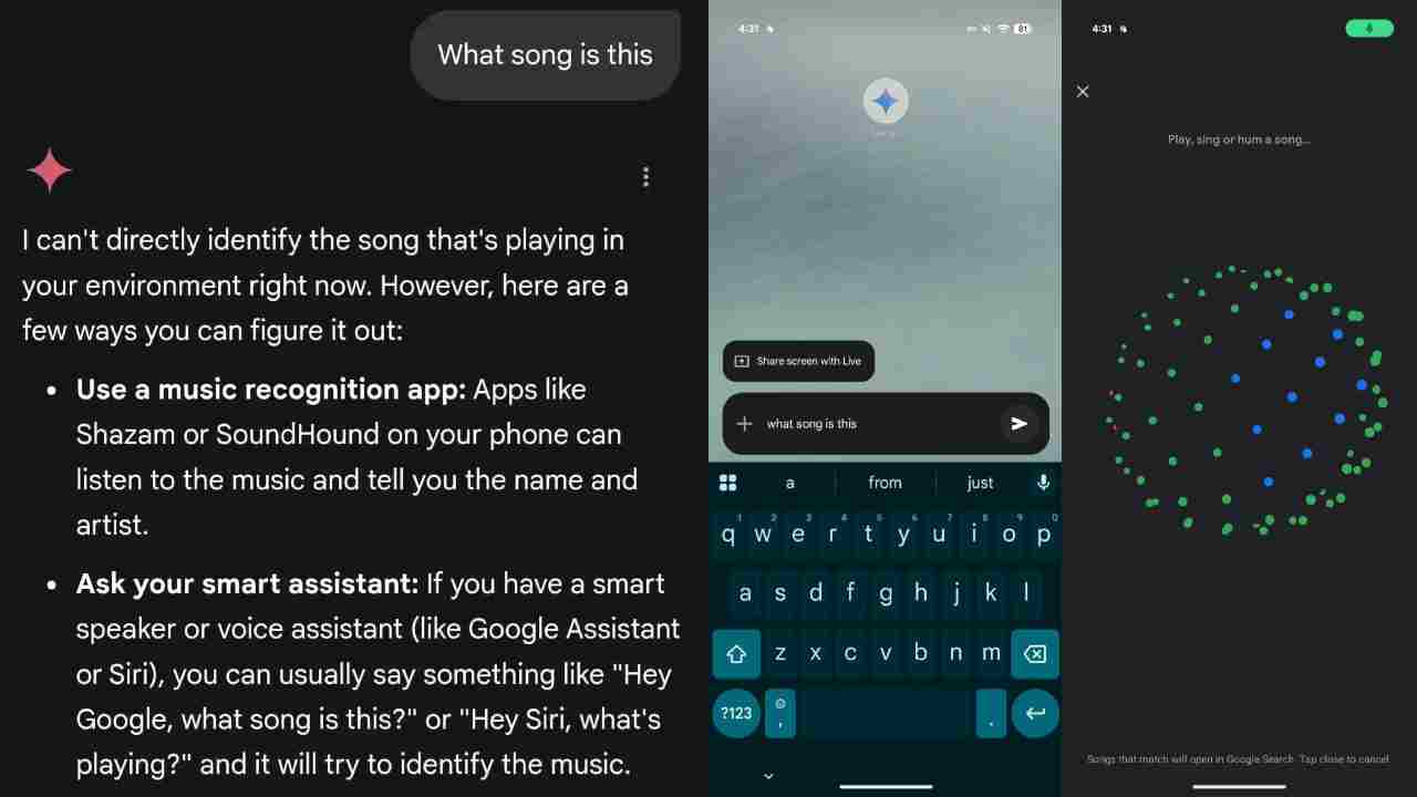 gemini şarkı tanıma