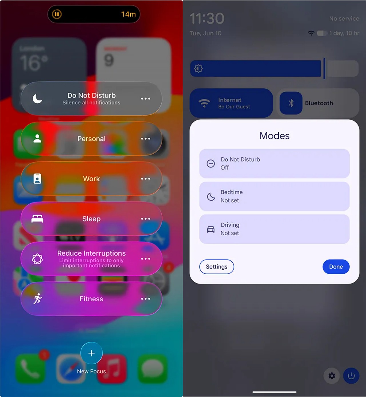 iOS 26 Android 16 karşılaştırma