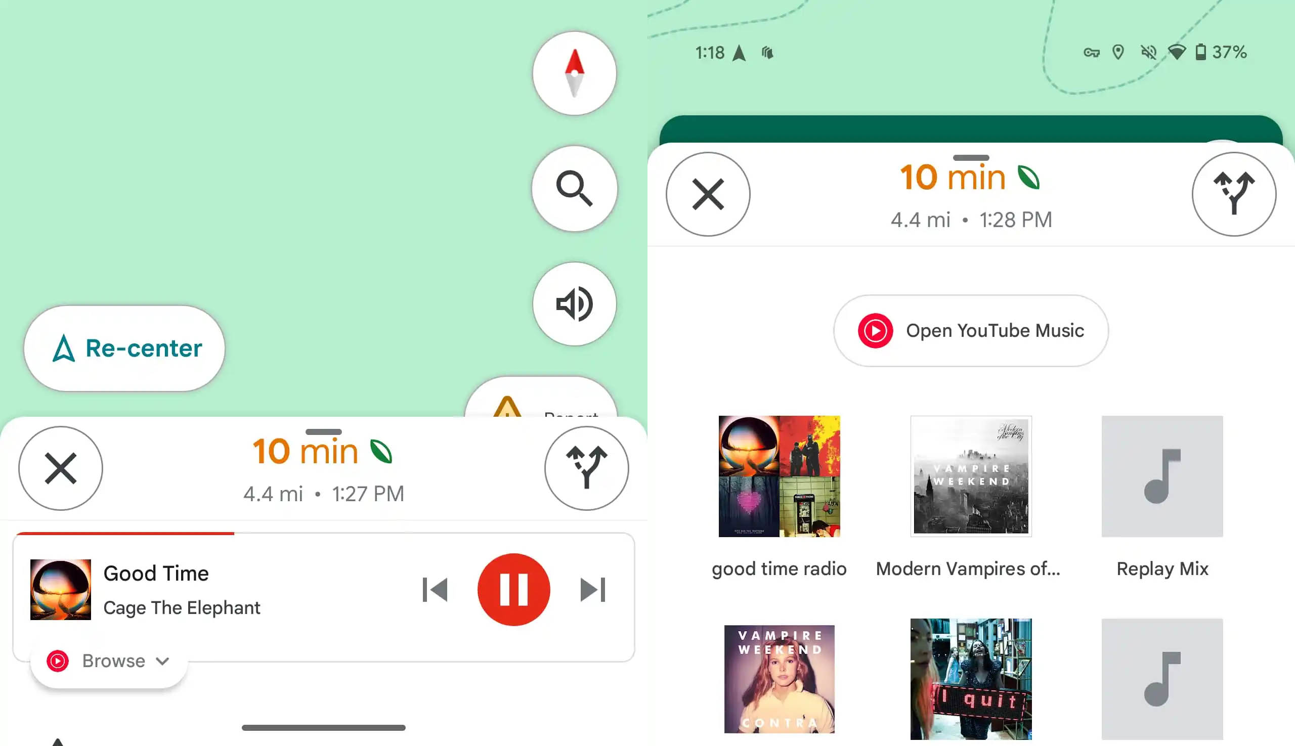 Google Haritalar müzik kontrolcüsü kayboldu