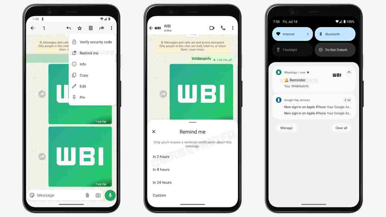 whatsapp uygulaması özel hatırlatma