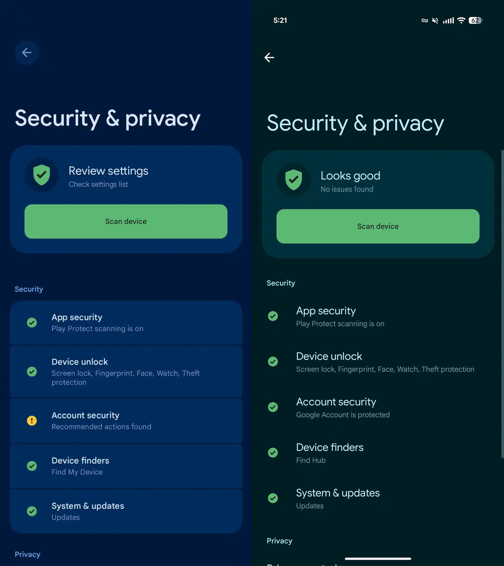 Android 16 yeni özellikler