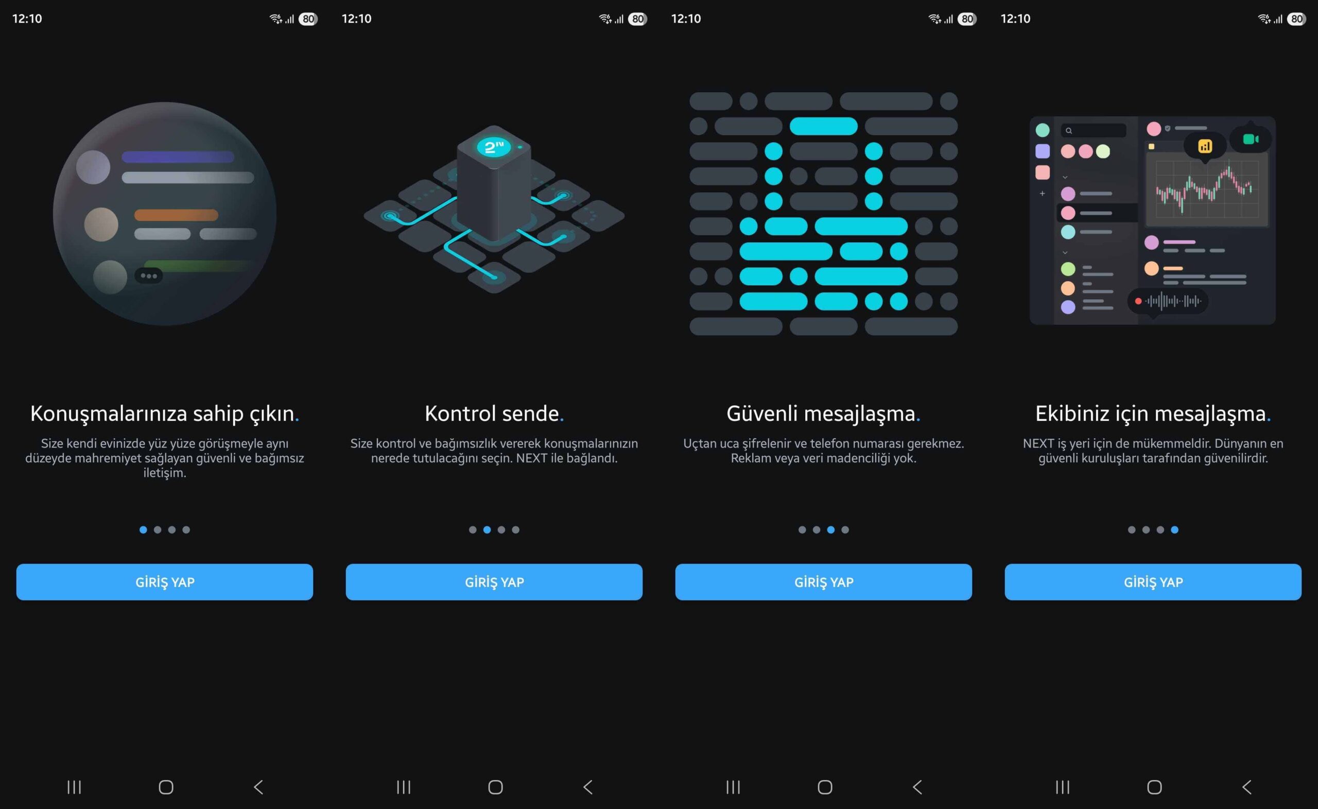 Next anlık mesajlaşma uygulaması