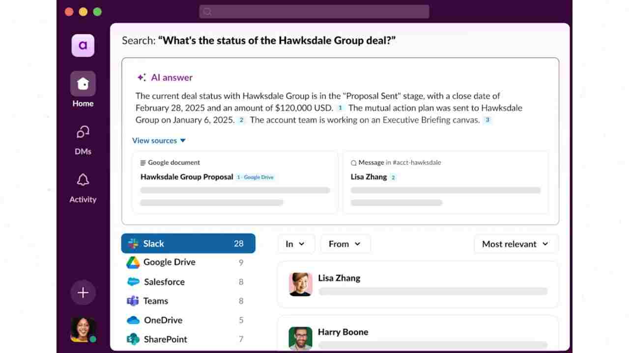 slack yapay zeka özeti