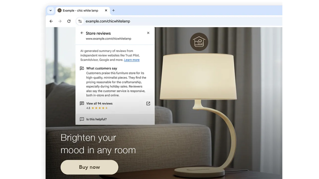 Google Chrome yapay zeka destekli yorum özeti