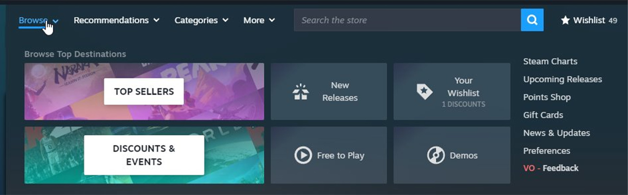 Steam yeni tasarım