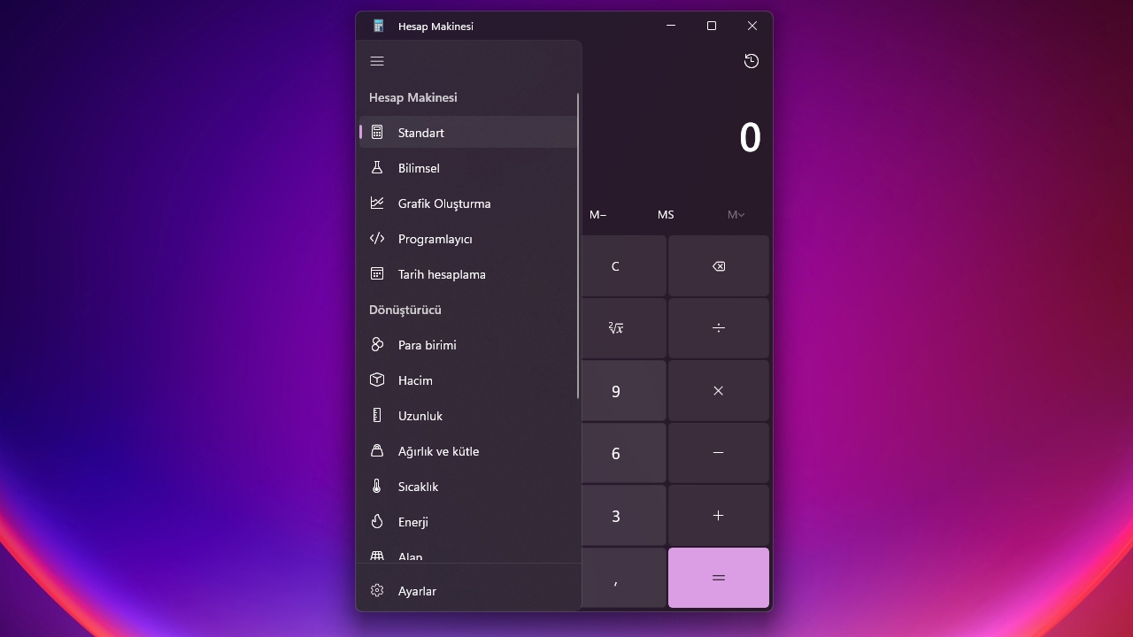 Gelişmiş Hesap Makinesi
