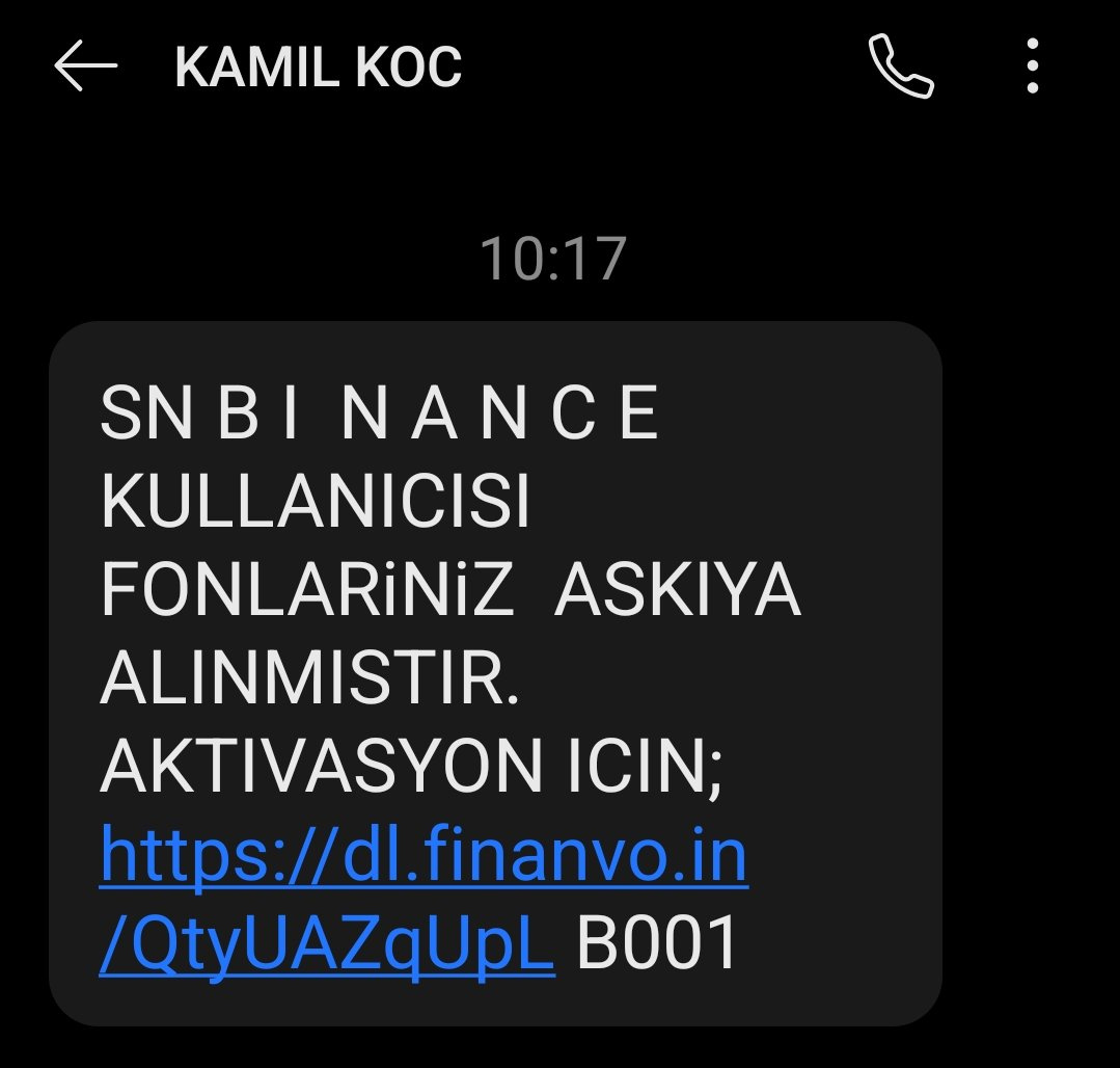 Kamil Koç SMS sistemi hack'lendi