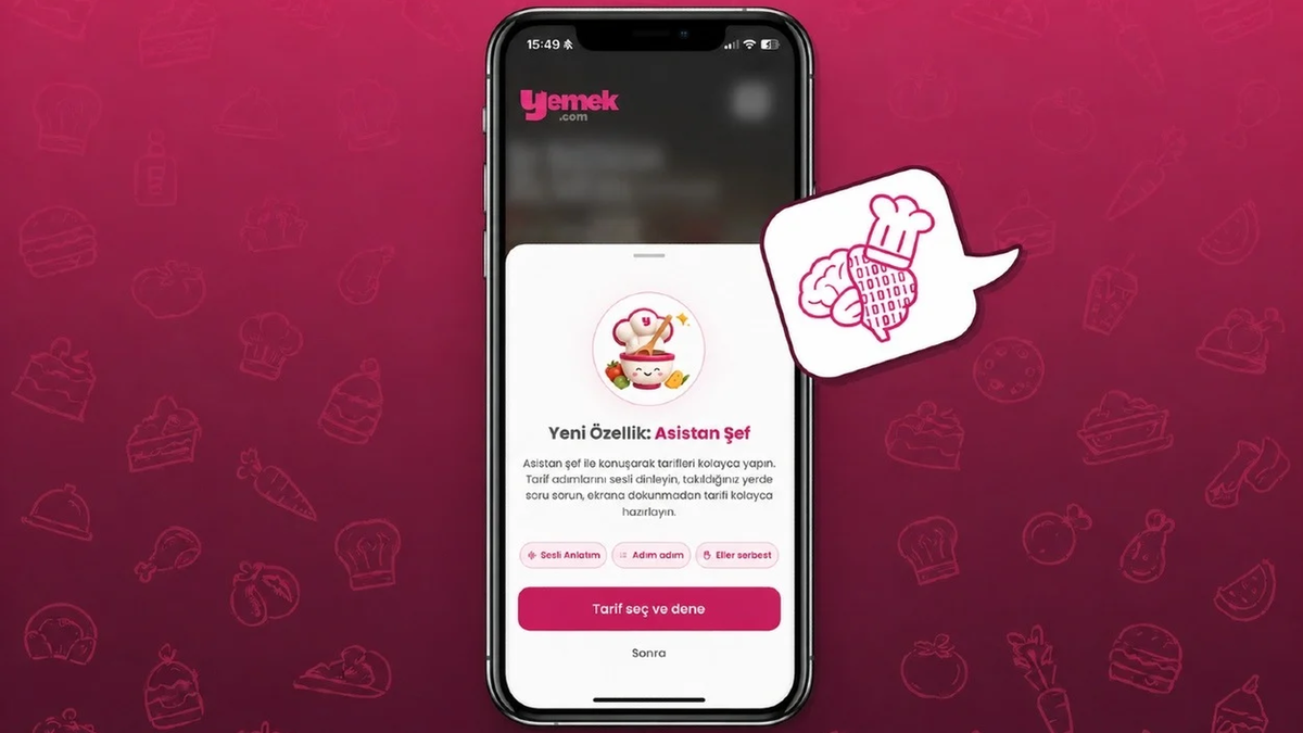 Mutfakta Eliniz Ayağınız Olacak Yapay Zeka İle Tanışın: Yemek.com Asistan Şef