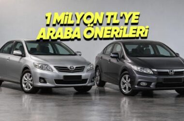 1 Milyon TL’ye Alınabilecek En Sorunsuz İkinci El Arabalar