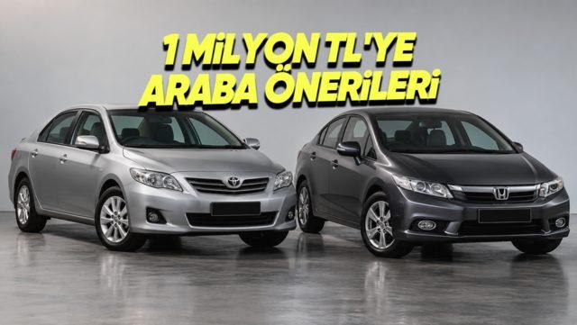 1 Milyon TL’ye Alınabilecek En Sorunsuz İkinci El Arabalar