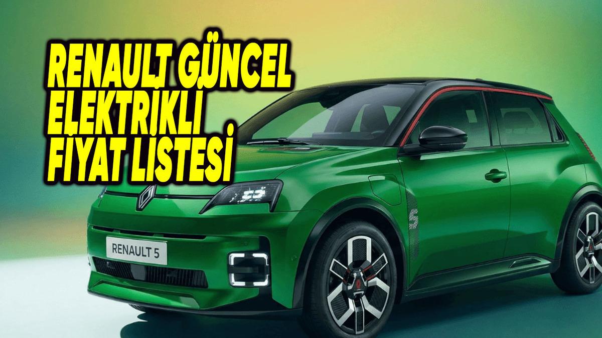 2026 Ekim Güncel Renault Elektrikli Otomobiller Fiyat Listesi